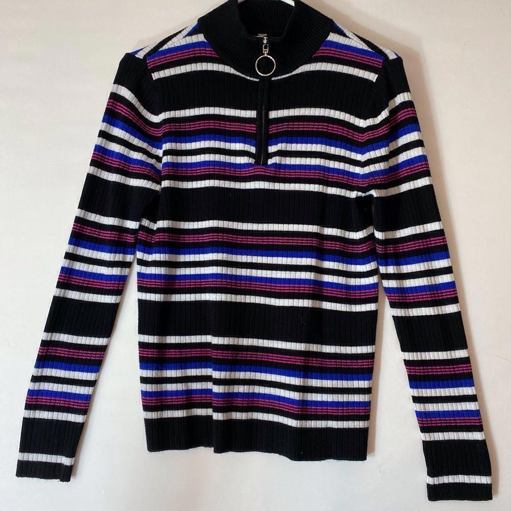 Striped Quarter Zip Sweater Size XL (15-17)